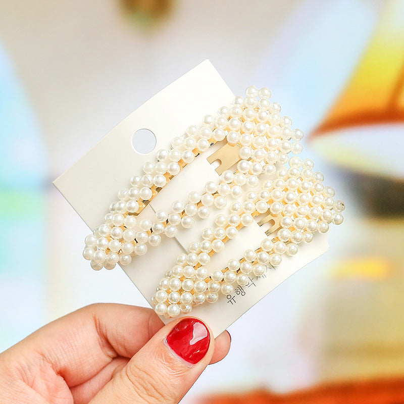 Wholesale Pearl Bow Hair Clip Set